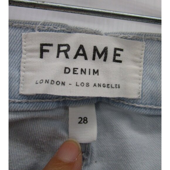 Frame Jeans 28 Le Skinny De Jeanne Denim Stretch Pants Light Wash - Picture 7 of 11